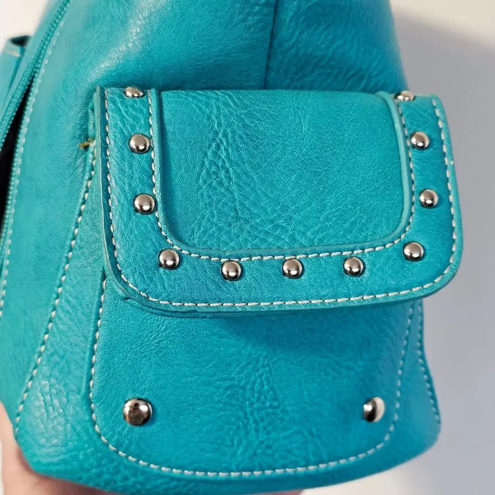 P & G Western Leather Concealed Carry Embroidered Steer Head Purse Handbag